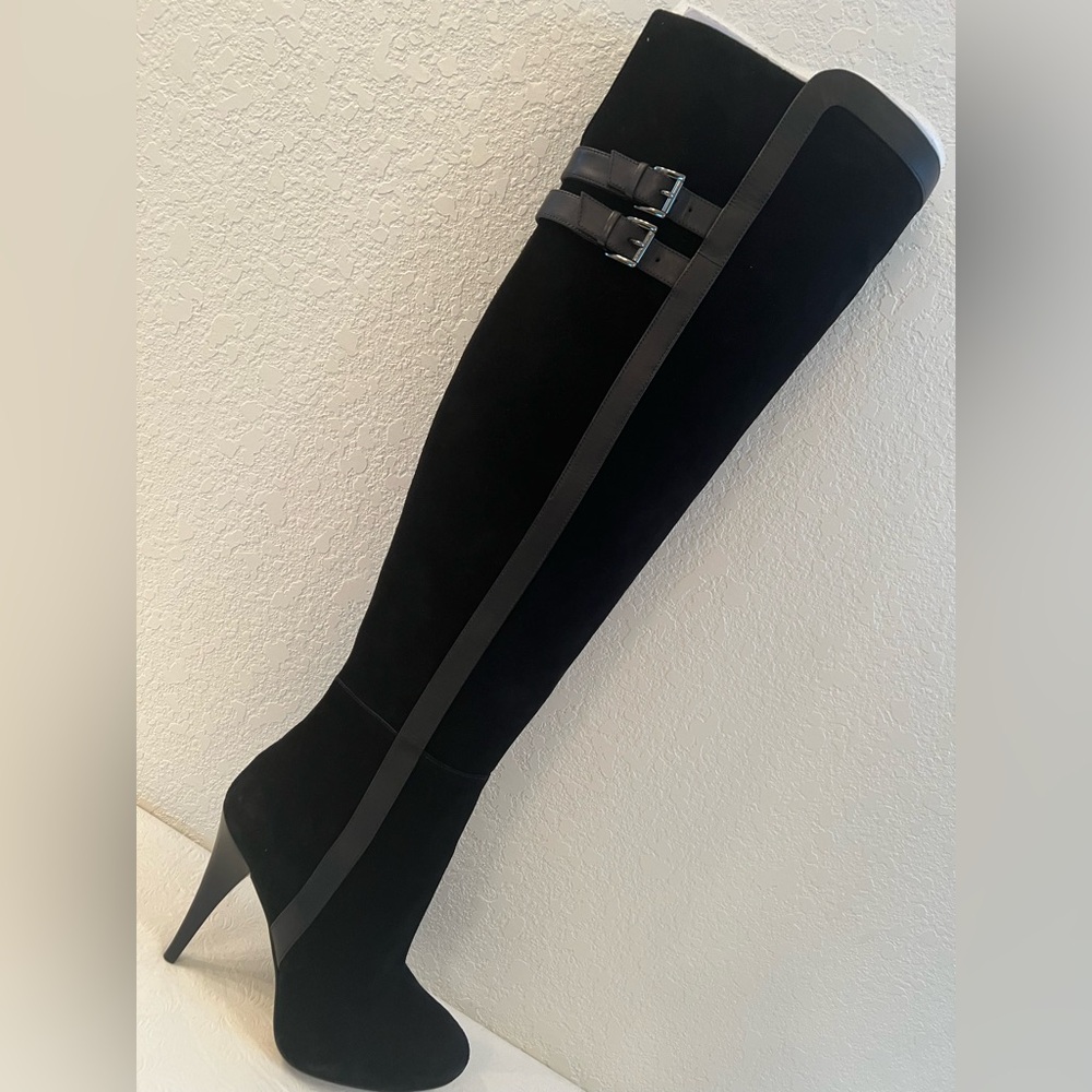 NEW Michael Kors Boots 8-1/2M 8.5M Genuine Suede & Leather OTK Over The Knee - Picture 8 of 16